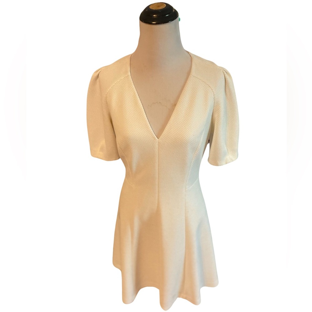 Rebecca Taylor White V Neck Dress | Size 4